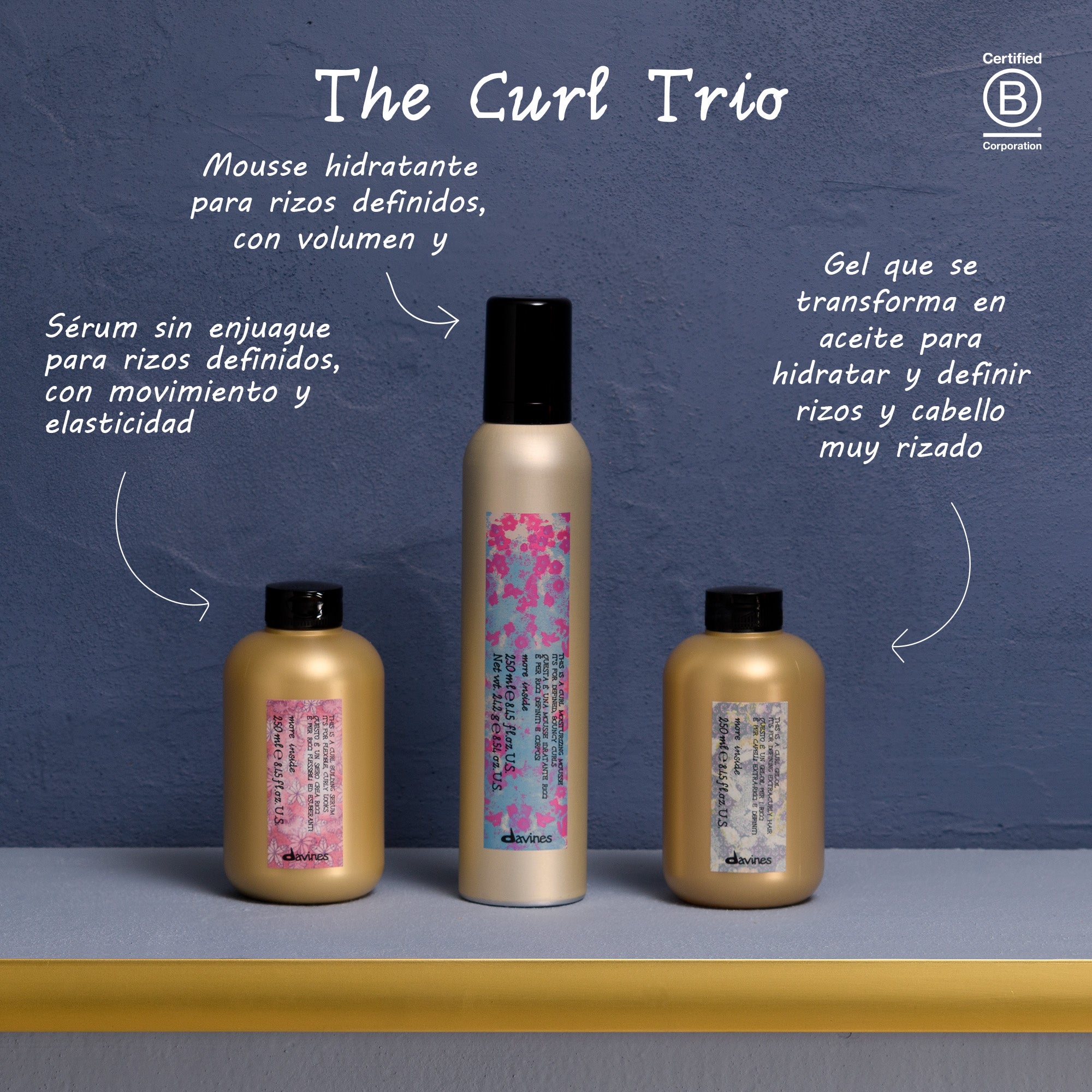 Davines This is a Curl Gel Oil - Gel que se transforma a aceite para rizos bien definidos e hidratados. Ideal para cabello rizado a muy rizado.