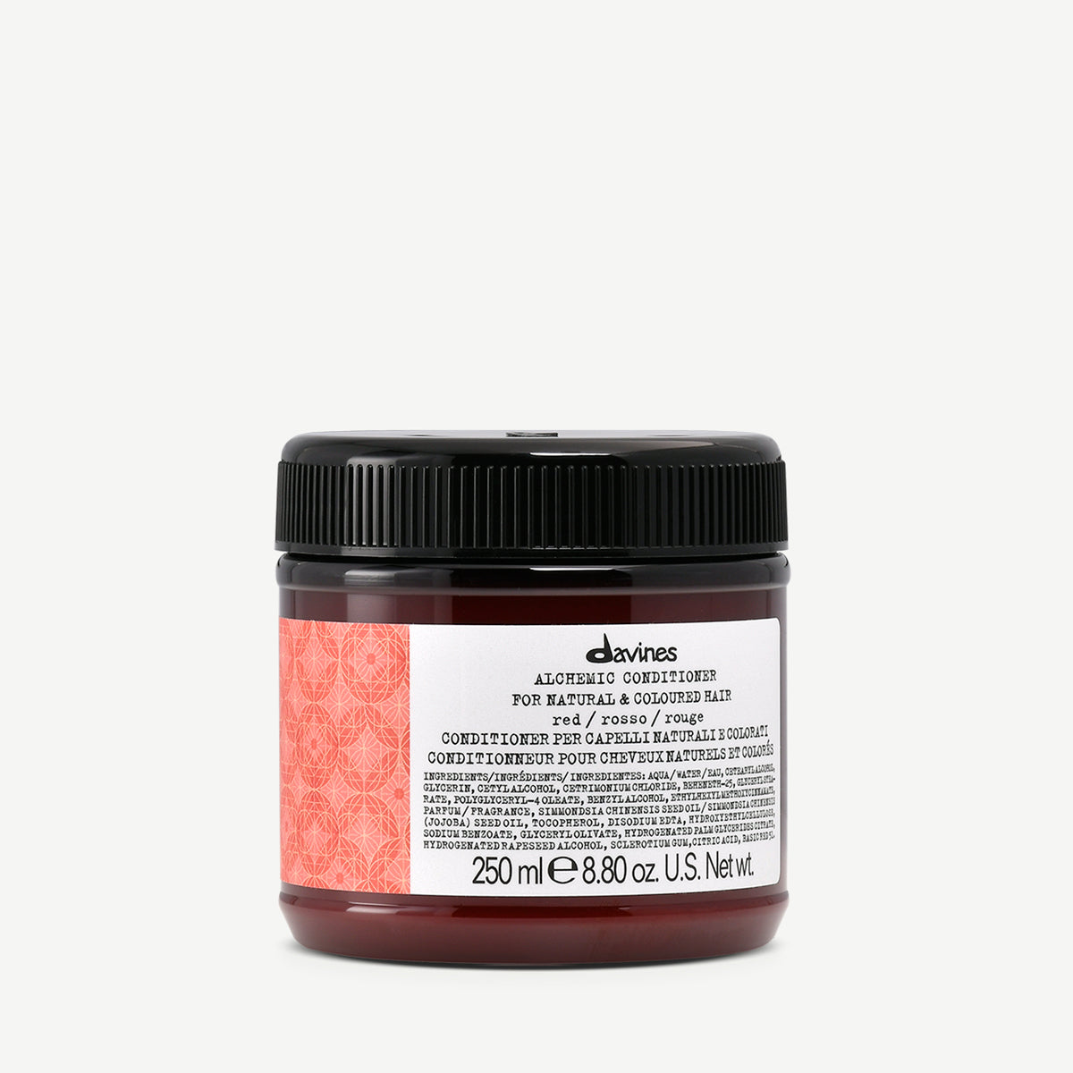 Davines ALCHEMIC Conditioner Rojo - Crema acondicionadora con color, ideal para intensificar los tonos rojizos en el cabello.