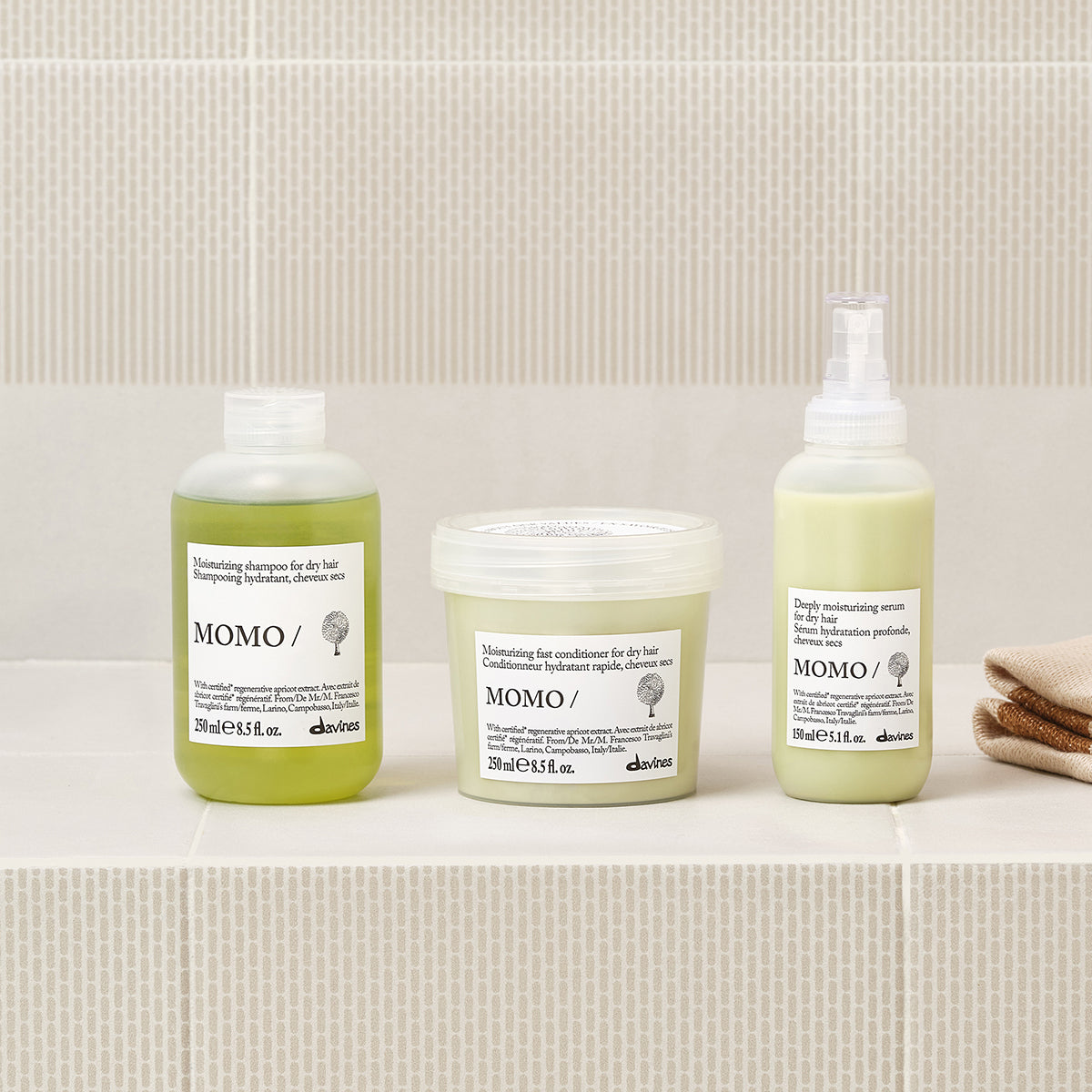 Davines MOMO Conditioner - Acondicionador hidratante de acción rápida para cabello seco