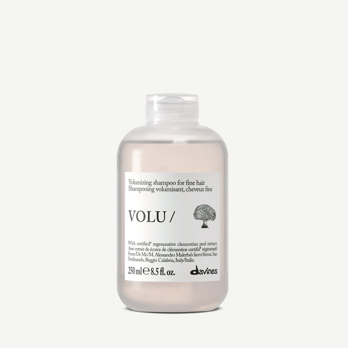 Davines VOLU Shampoo - Shampoo voluminizador para cabellos finos
