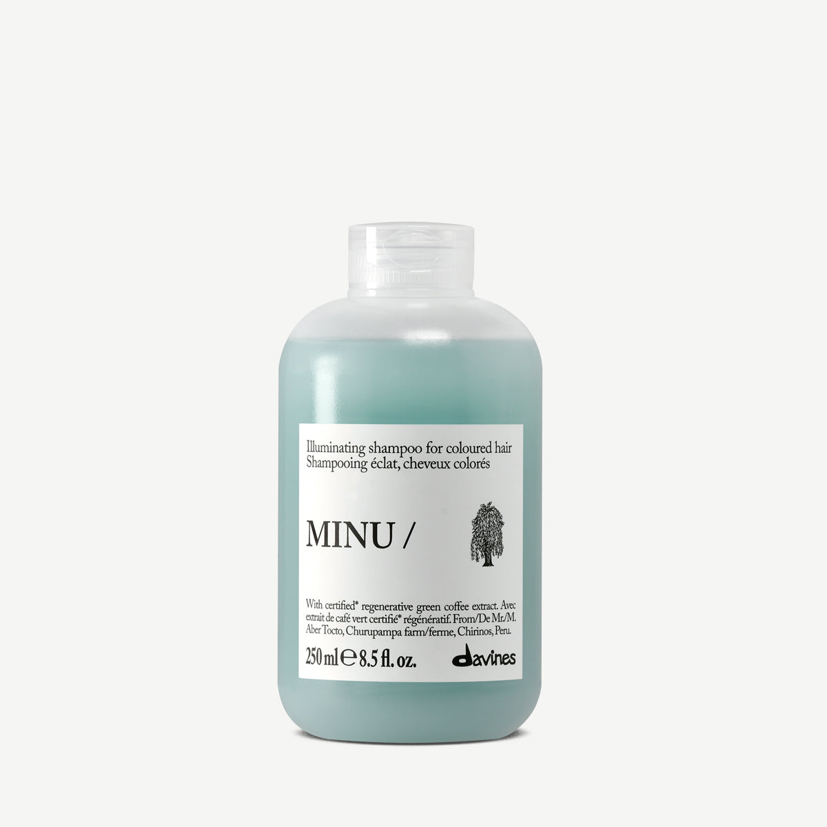Davines MINU Shampoo - Shampoo iluminador para realzar el color del cabello teñido.