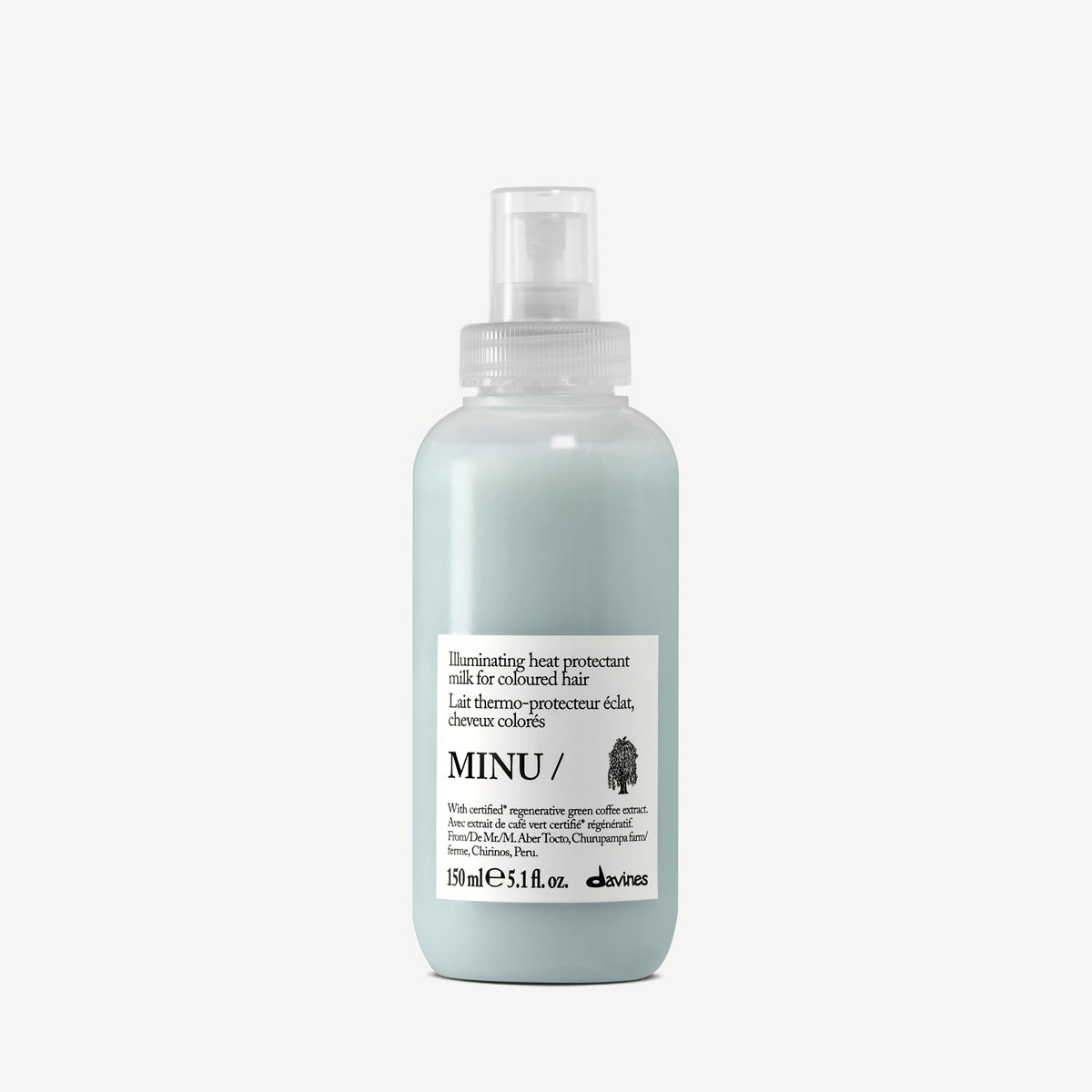 Davines MINU Milk - Tratamiento sin enjuague con protección térmica para cabello teñido