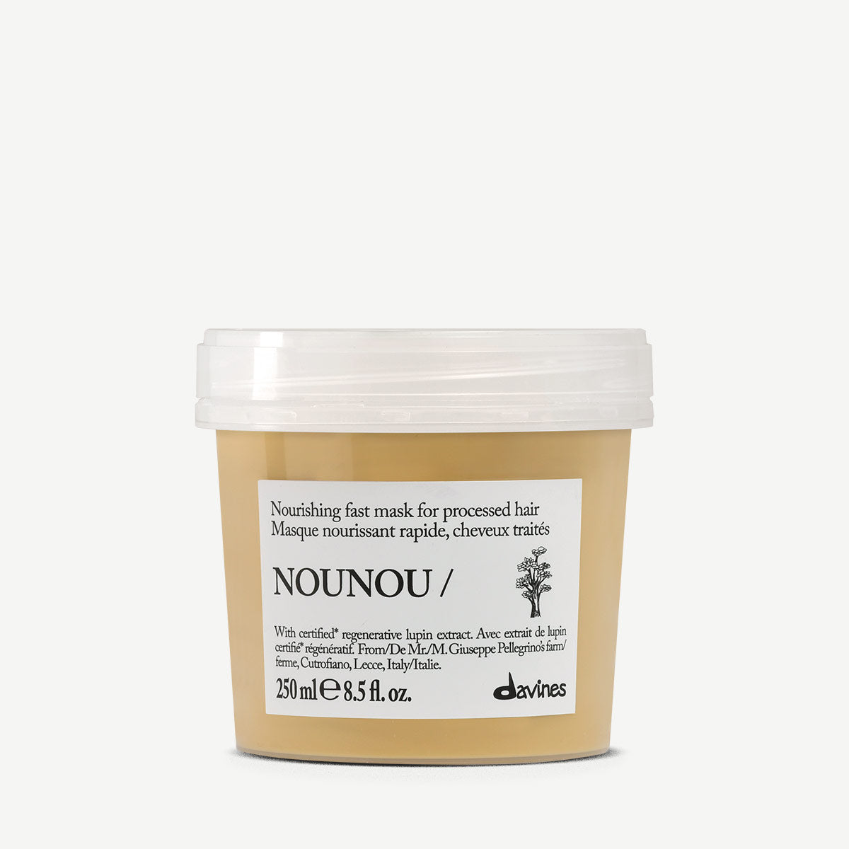 Davines NOUNOU Mask - Mascarilla nutritiva de acción rápida para cabello maltratado