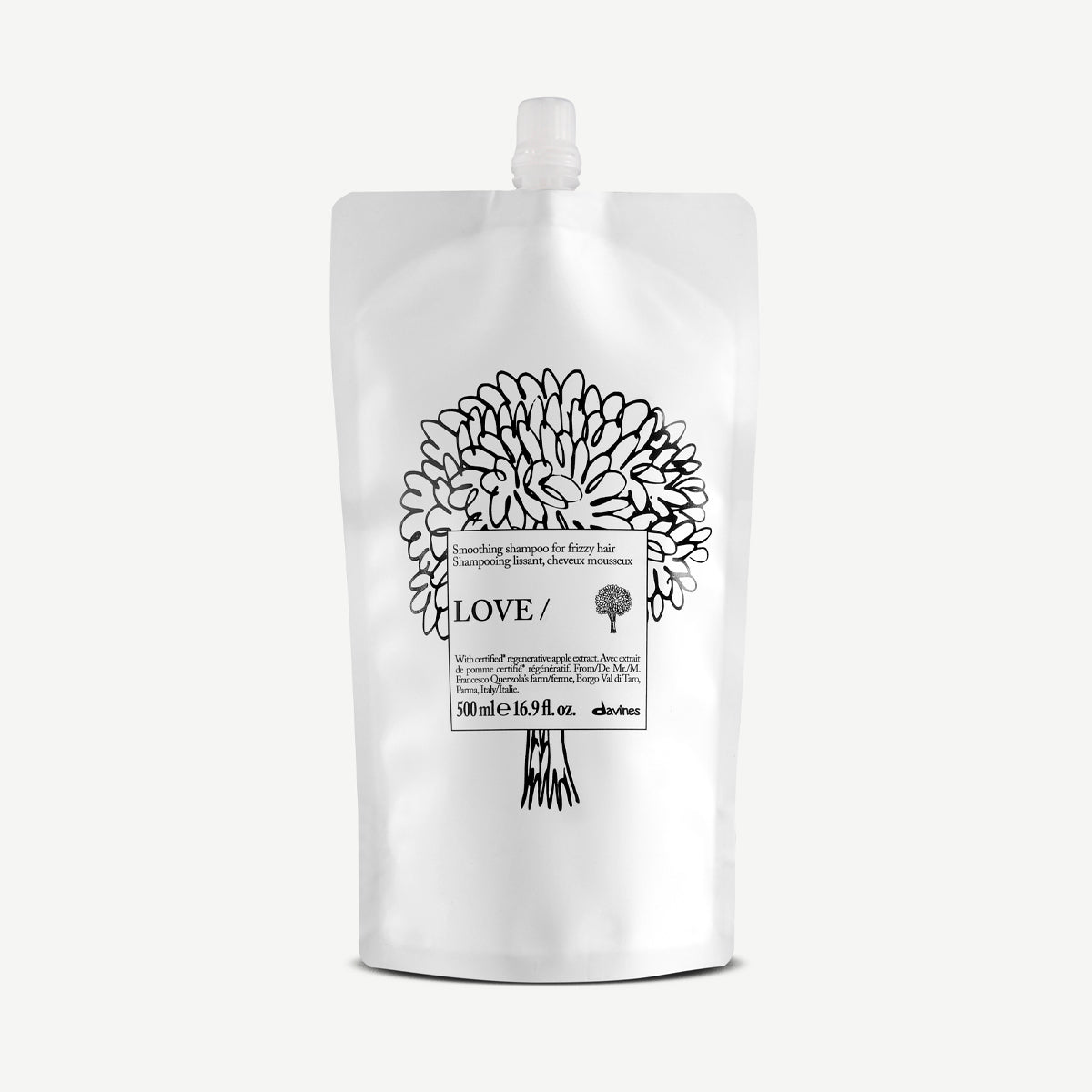 Davines LOVE SMOOTHING Shampoo - Shampoo anti-frizz para cabello encrespado.