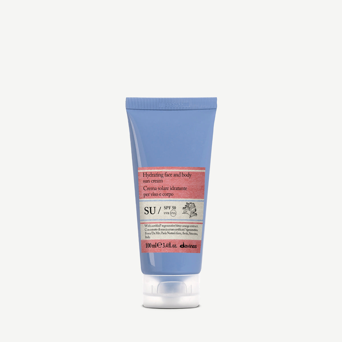 Davines SU SPF50 - Protector solar hidratante SPF 50 para rostro y cuerpo