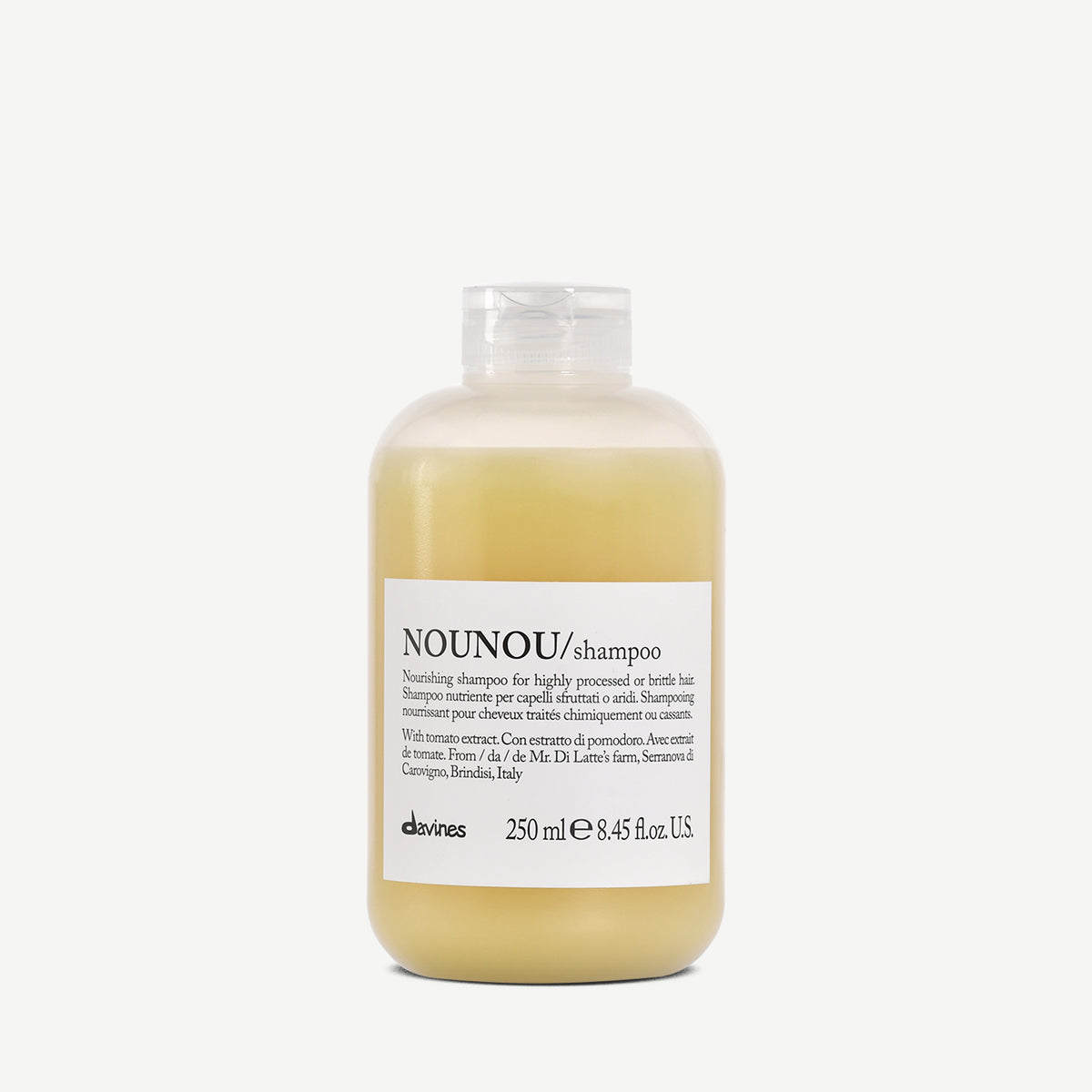 Davines NOUNOU Shampoo - Shampoo nutritivo para cabello maltratado.