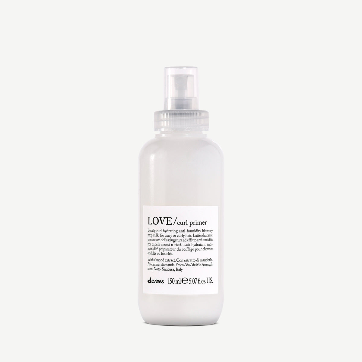 Davines LOVE CURL Primer - Tratamiento hidratante, prepara el cabello ondulado o rizado antes del uso de la secadora.