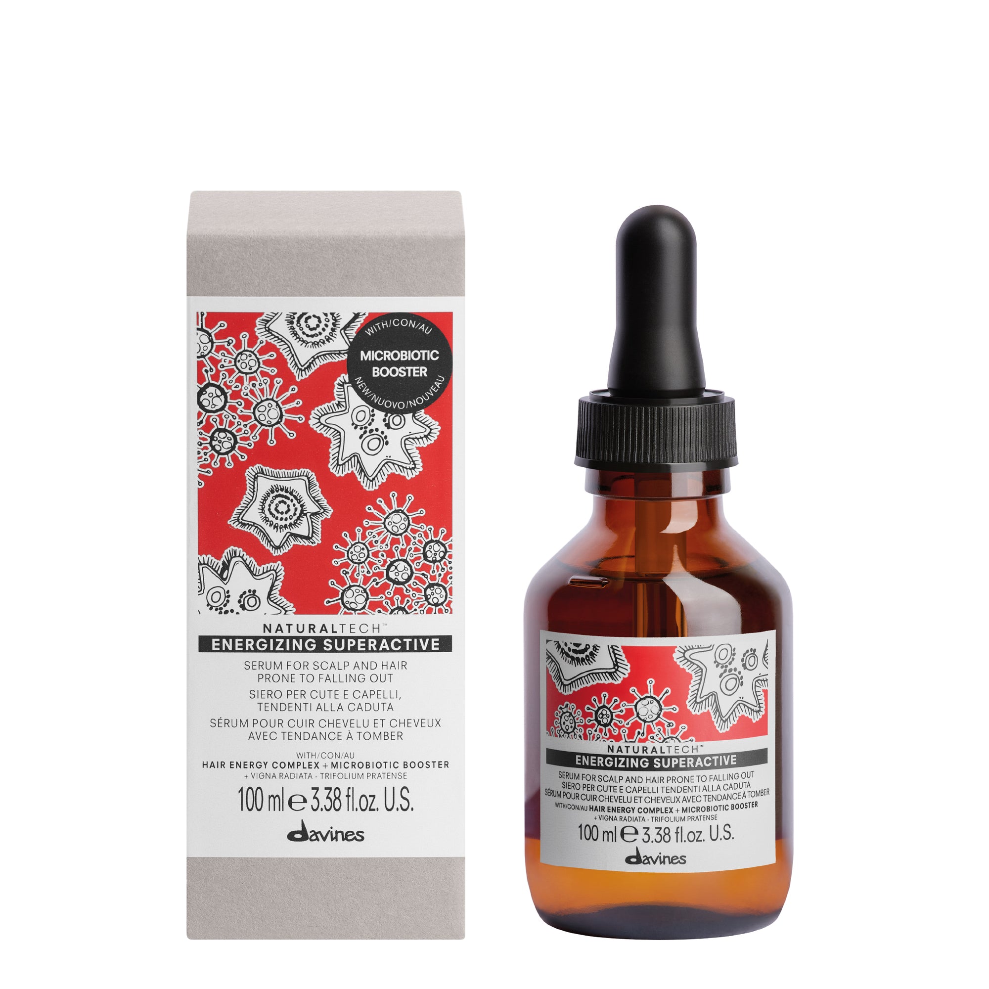 Davines ENERGIZING Superactive - Sérum estimulante para cuero cabelludo y cabello frágil y con tendencia a la caída.