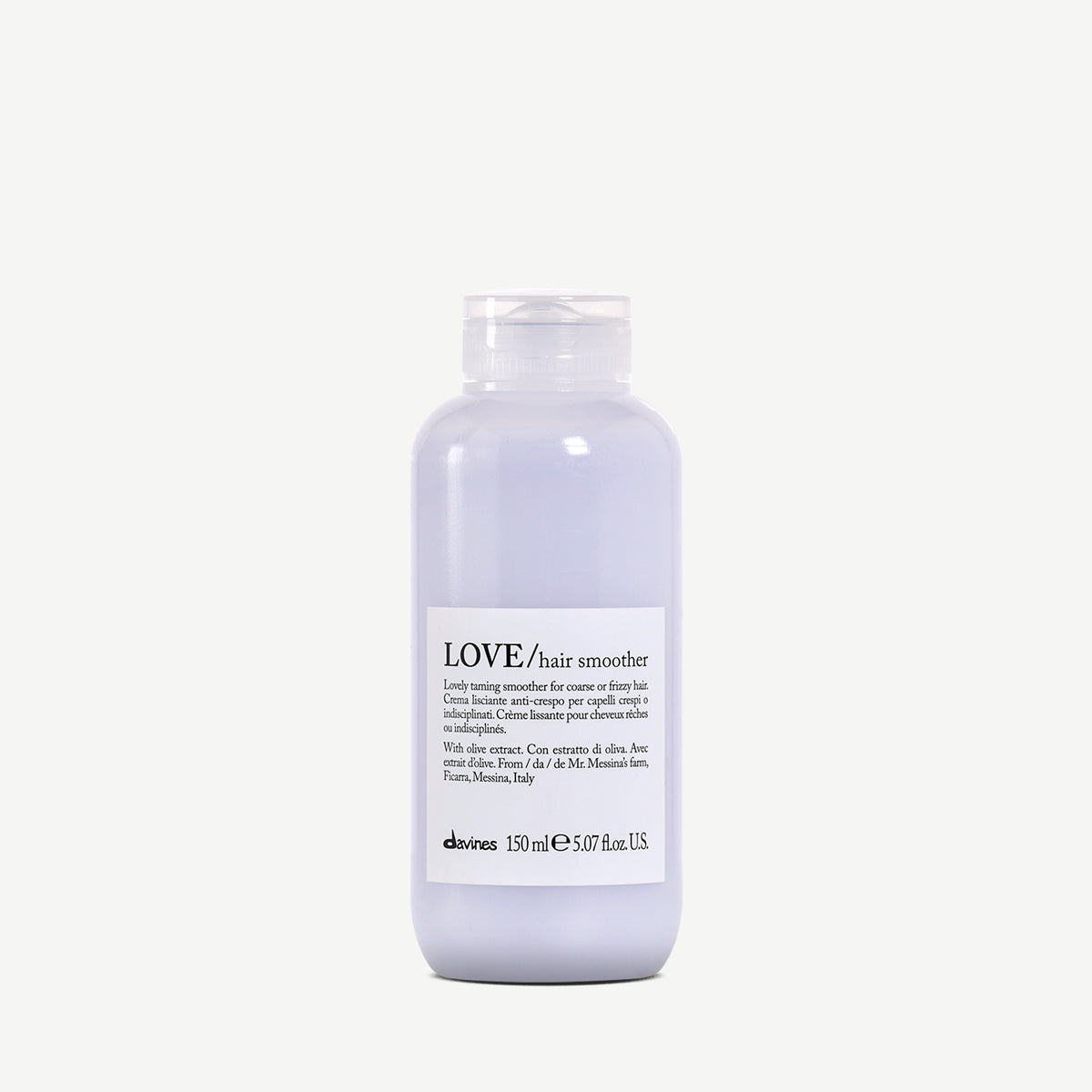 Davines LOVE Hair Smoother - Crema sin enjuague para controlar el cabello con frizz o indisciplinado.
