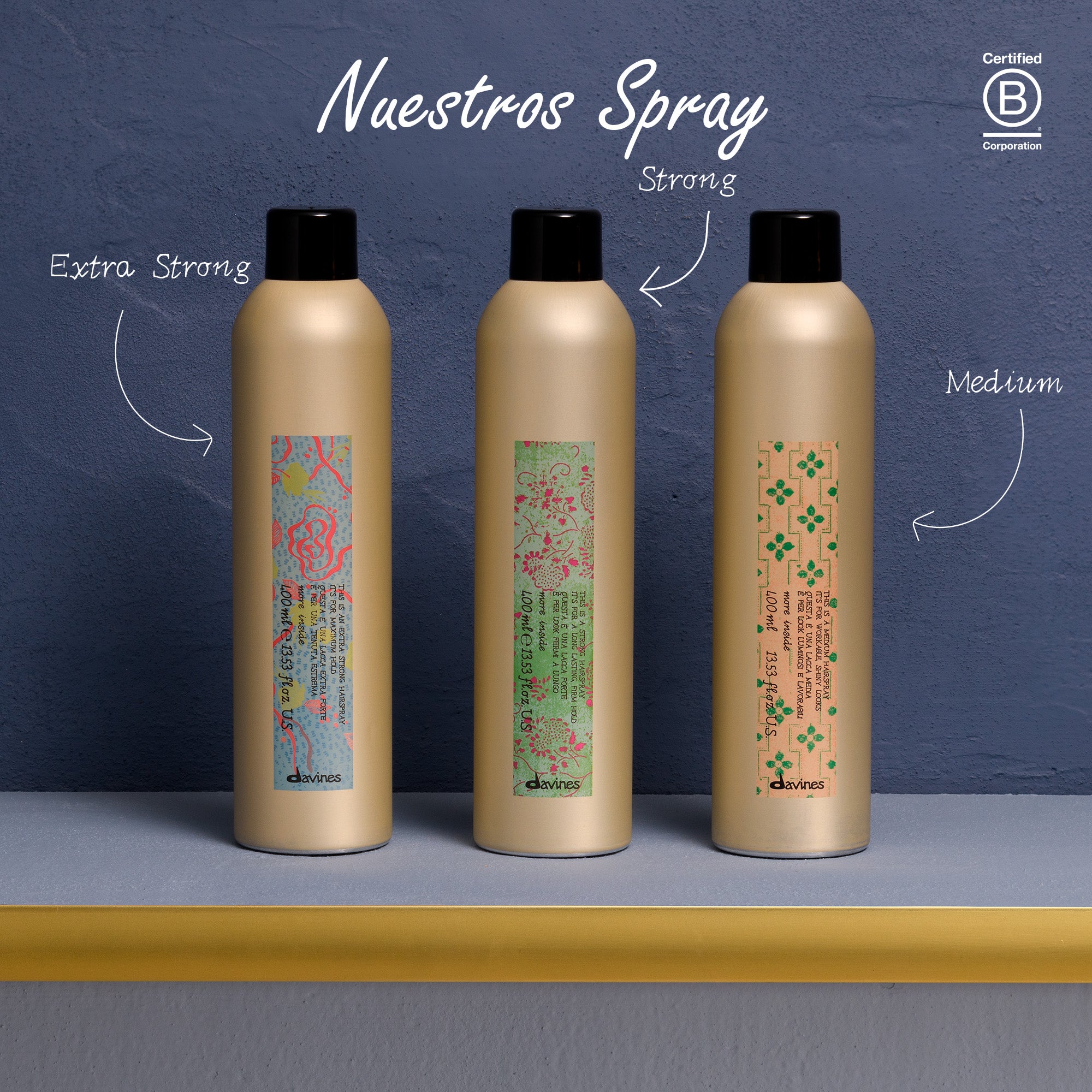 Davines This a Medium Hairspray - Spray de fijación para looks suaves y moldeables sucesivamente.