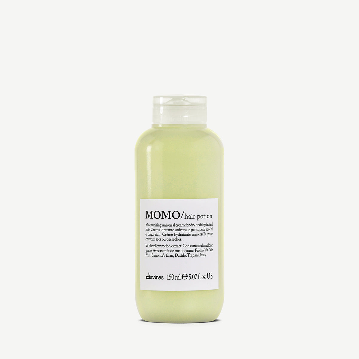 Davines MOMO Hair Potion - Crema hidratante universal para cabello seco o deshidratado.