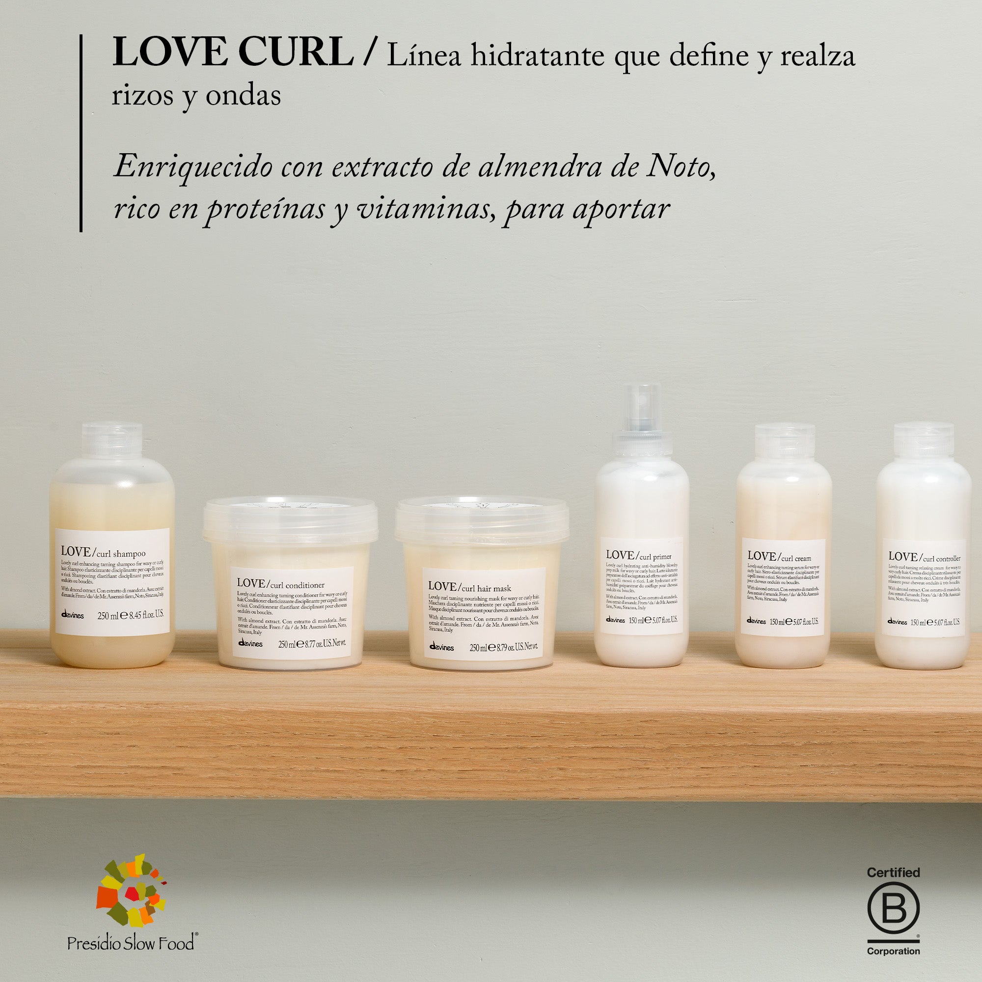 
Davines LOVE CURL Cleansing Cream - Shampoo y acondicionador ideal para cabello muy rizado.